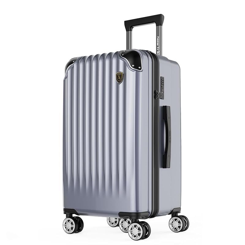 【新品】 [New Trip] スーツケース 大容量 キャリーケース 大型 スクエア型 5輪キャスター 海外旅行 長期旅行 キャリーバック 直方体に近いフォルム Lサイズ 7泊～長期 105リットル シルバーグレー色 17,575円