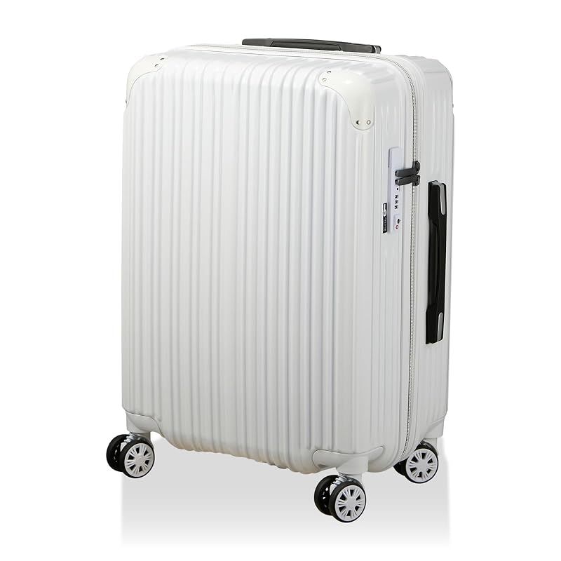 【新品】 [シフレ]抗菌 拡張 スーツケース Mサイズ ジッパータイプ TRIDENT TRI2035K-56 ホワイト