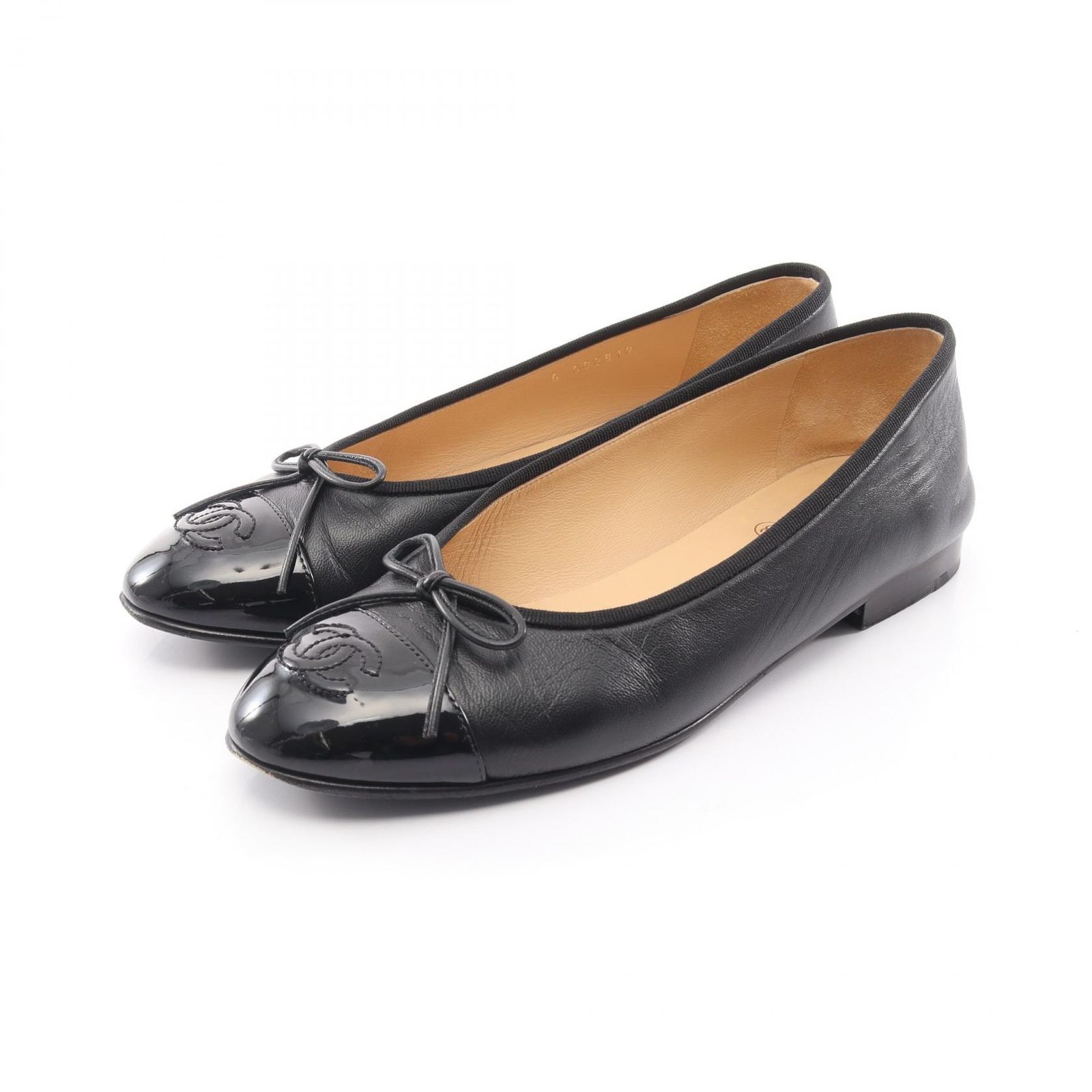 シャネル CHANEL パンプス BALLERINA バレリーナ G02819. レザー パテントレザー パンプス レディース Used B