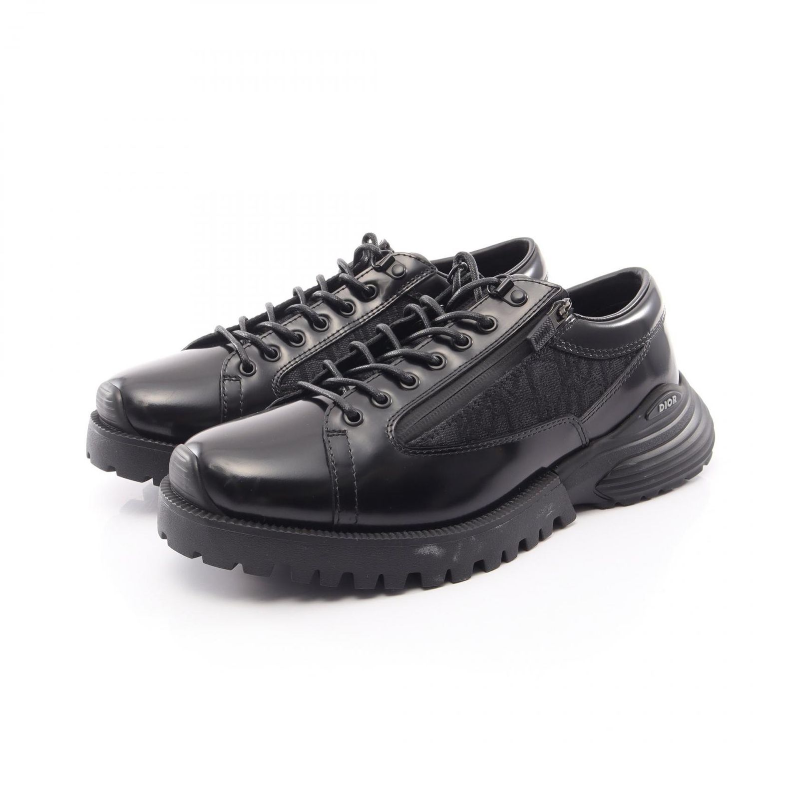 ディオール Dior スニーカー Combat オブリーク ジャカード ダービーシューズ レザー キャンバス スニーカー メンズ 未使用