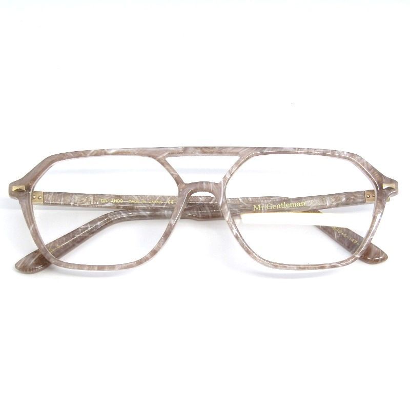 未使用 Mr.Gentleman EYEWEAR ミスタージェントルマン メガネフレーム ORLANDO 日本製 オーランド ヘキサゴン C Bright Straw 61006189