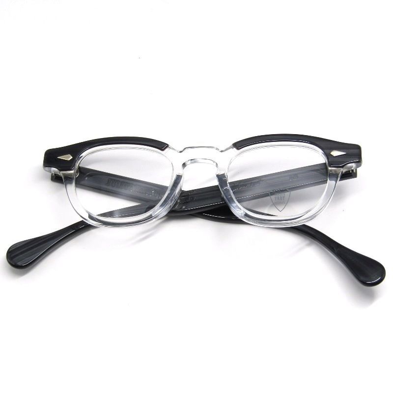 未使用 JULIUS TART OPTICAL ジュリアスタートオプティカル メガネフレーム AR 42-22 PL-009I 日本製 BLACK WOOD CLEAR 61006200