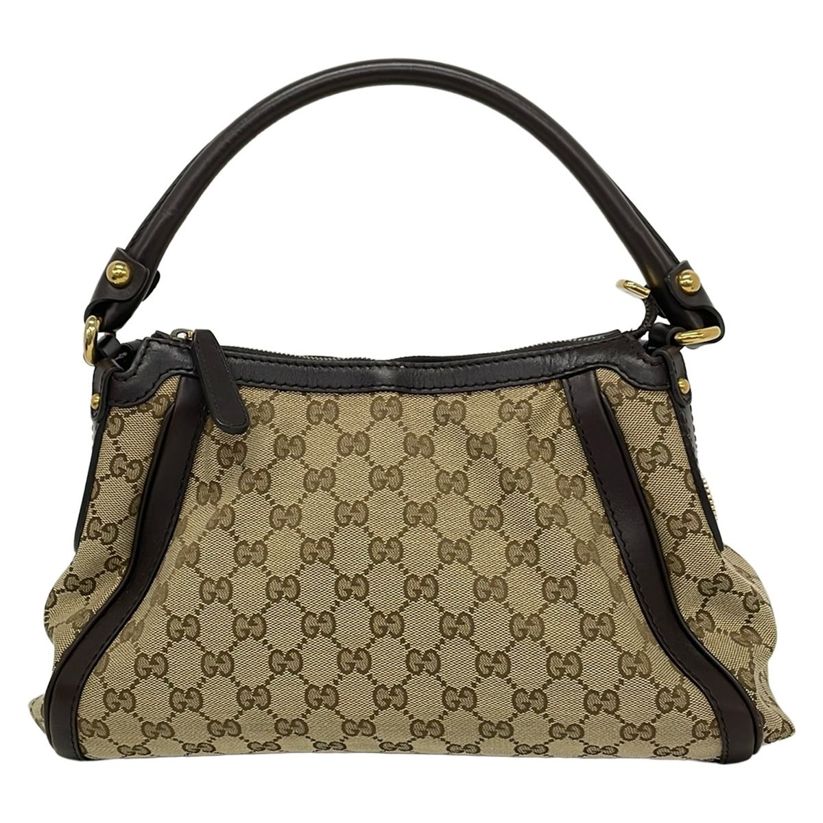 GUCCI(グッチ) ハンドバッグ スカーレット 282298 ベージュ×ブラウン×ダークブラウン レザー