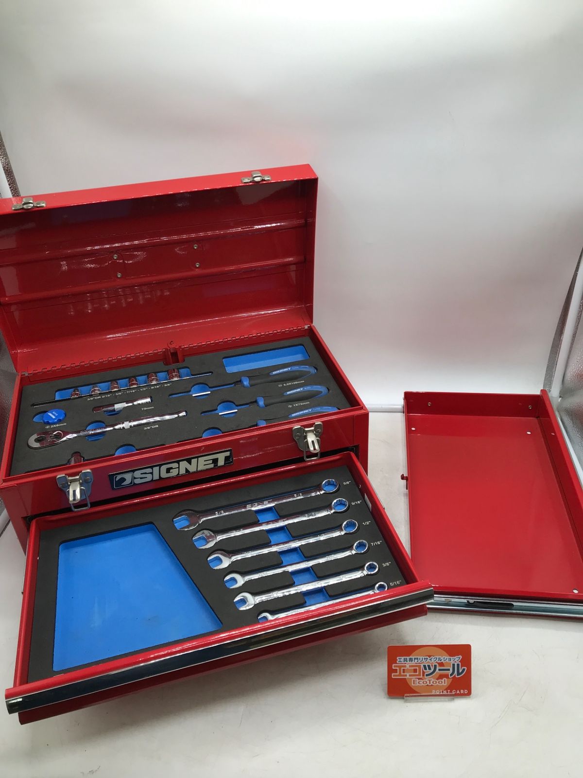 【中古品】SIGNET/シグネット 〇 インチ 3段ツールボックス セット 【型番不明】 [IT_O5QQ8][岡岩][M05]