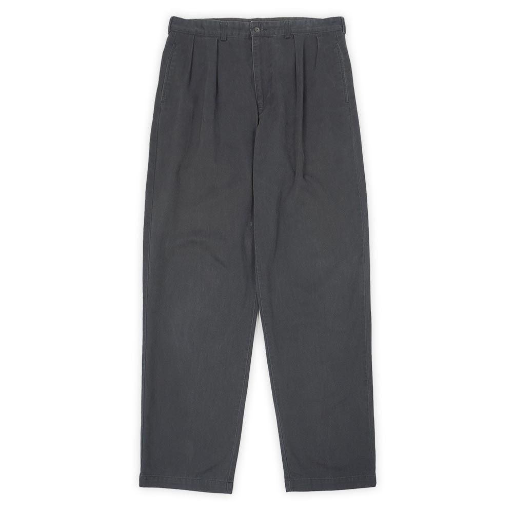 ポロラルフローレン POLO RALPH LAUREN 90s 90年代 2タック チノトラウザー ANDREW PANT アンドリュー CHINO USA ヴィンテージ 古着 パンツ フェードブラック 墨黒 W35 L34【中古】