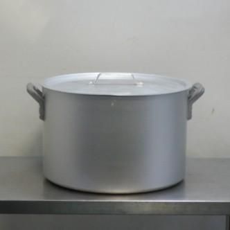 業務用 SS アルミ 半寸胴鍋 ふた付 両手 42cm 外寸φ432×H281mm手45mm 内寸φ420深275ｍm 38L 4.85kg