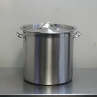 3 業務用 ステンレス 寸胴鍋 両手 ふた付 30cm IH対応 外寸φ331H304手38mm 内寸φ300H300mm 20L 3.97kg