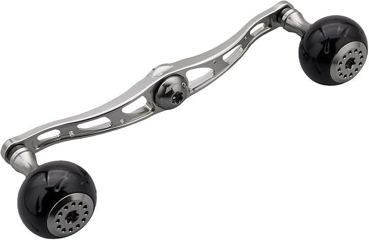 HEIGHTEN リール ハンドル シマノ ダイワ アブガルシア 通用 ベイトリール Aurora Series HT27003 (ガンメタル＆ブラック, 130mm)