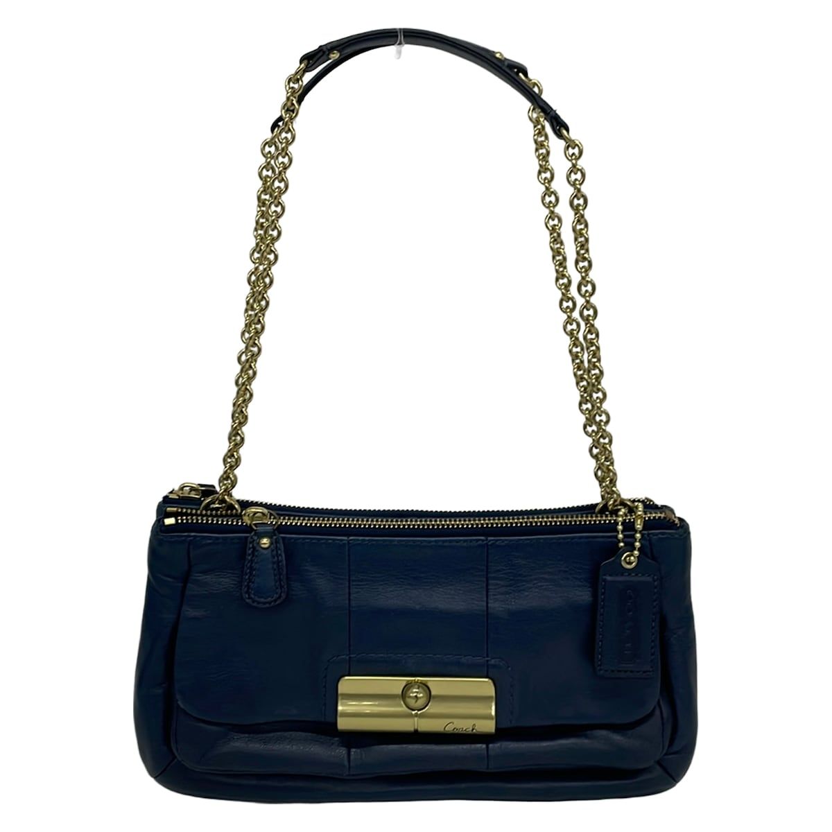COACH(コーチ) ショルダーバッグ クリスティンレザーウィロースモール2WAYショルダー 16818 ネイビー チェーンショルダー レザー