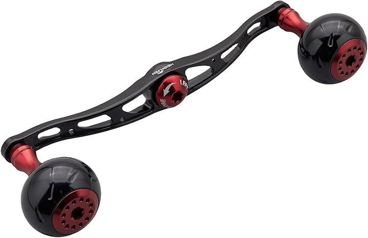 HEIGHTEN リール ハンドル シマノ ダイワ アブガルシア 通用 ベイトリール Aurora Series HT27003 (ブラック＆ワインレッド, 130mm) 6,944円