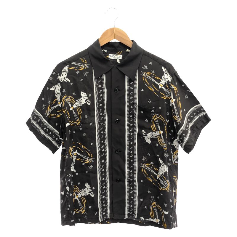 【中古】SUN SURF JOURNAL TANDARD別注 灯台柄アロハシャツ サイズL SS37791JS ブラック[17]