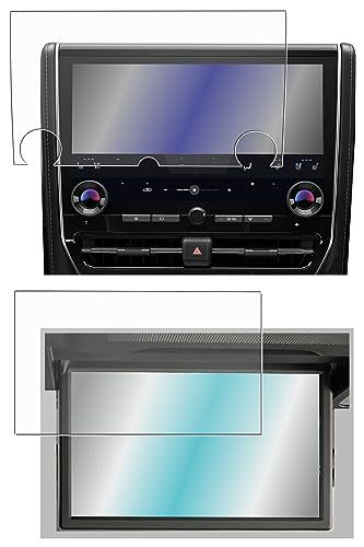 [2枚組(画面+リアモニター)] ClearView 40系新型アルファード ヴェルファイア ナビ 14インチ ディスプレイオーディオ用 安心の5大機能 衝撃吸収 ブルーライトカット 液晶 保護 フィルム 反射防止 抗菌 気泡レス 日本製ts