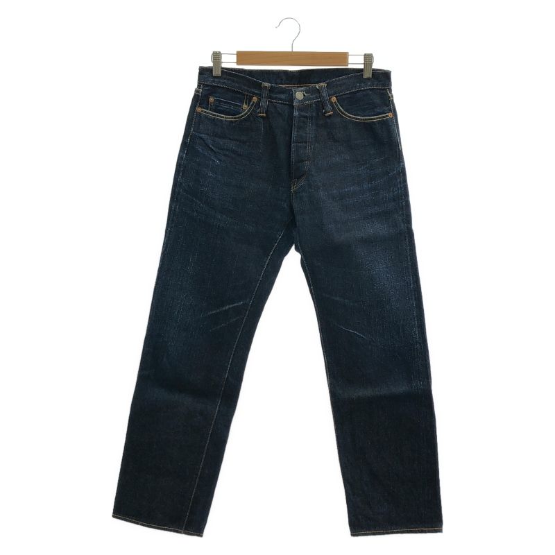 【中古】FLAT HEAD 3009 デニムパンツ インディゴ W33L36 フラットヘッド[24]