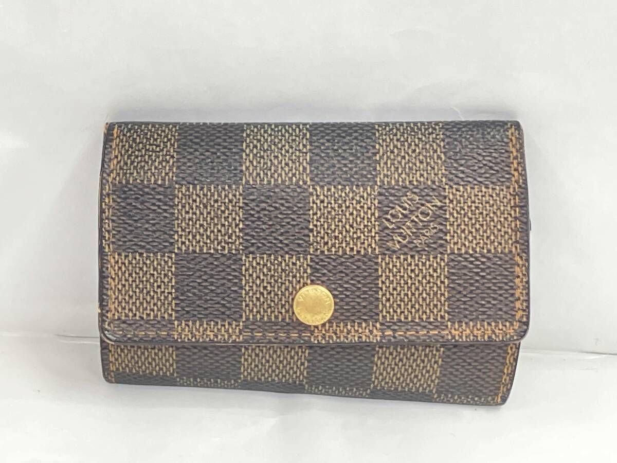 LOUIS VUITTON ルイヴィトン ダミエ ミュルティクレ6 CT0045 N62630 型崩れ、破れ、スレ有り ブランドキーケース 5,606円