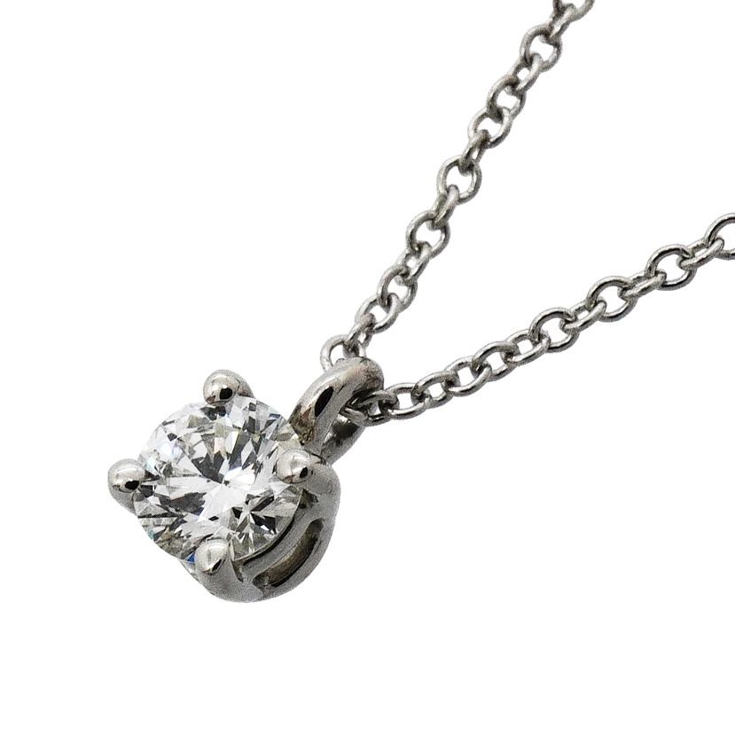 【6jgb0673】ティファニー ネックレス ソリティア 1PD Pt950 プラチナ ダイヤモンド【中古】レディース 98,621円