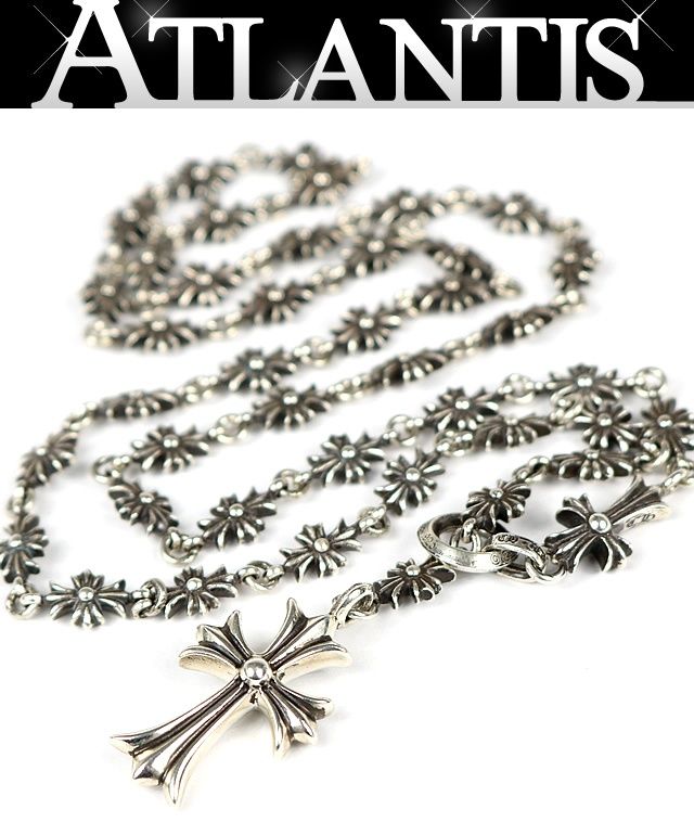 CHROME HEARTS 銀座店 クロムハーツ タイニーファットクロス タイニーE CHプラス ロザリオチョークチェーン ネックレス シルバー SV925 104050 559,960円