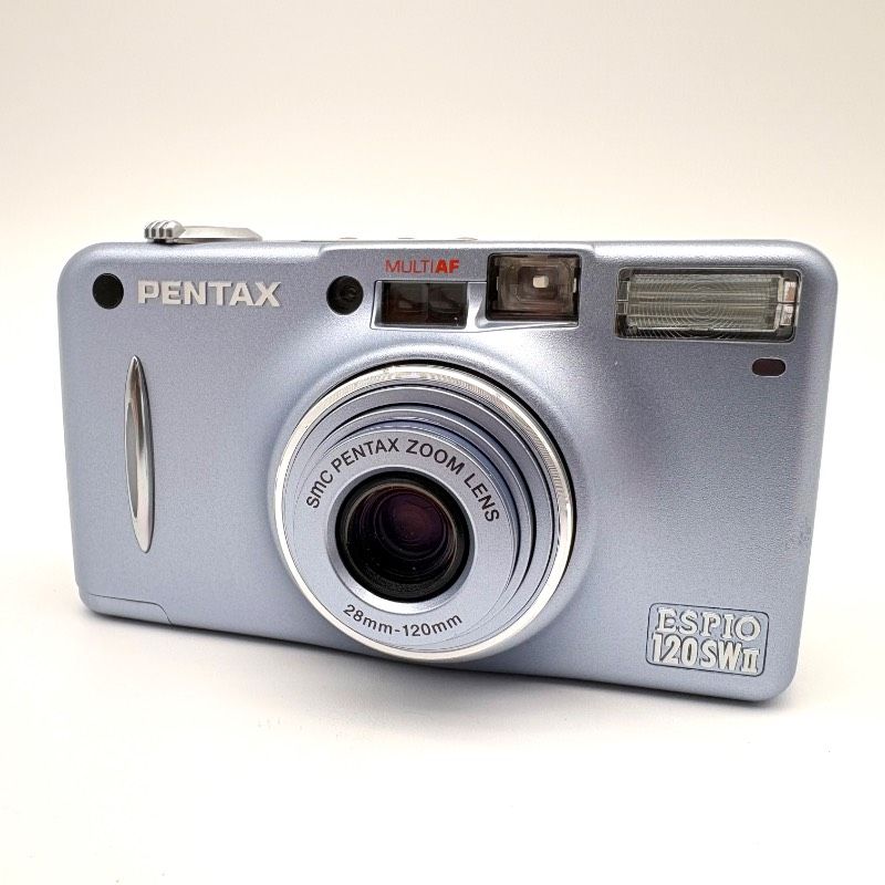 【完動品】PENTAX ESPIO 120SW II ブルー 28-120mm コンパクトフィルムカメラ 使用感少なめ エスピオ