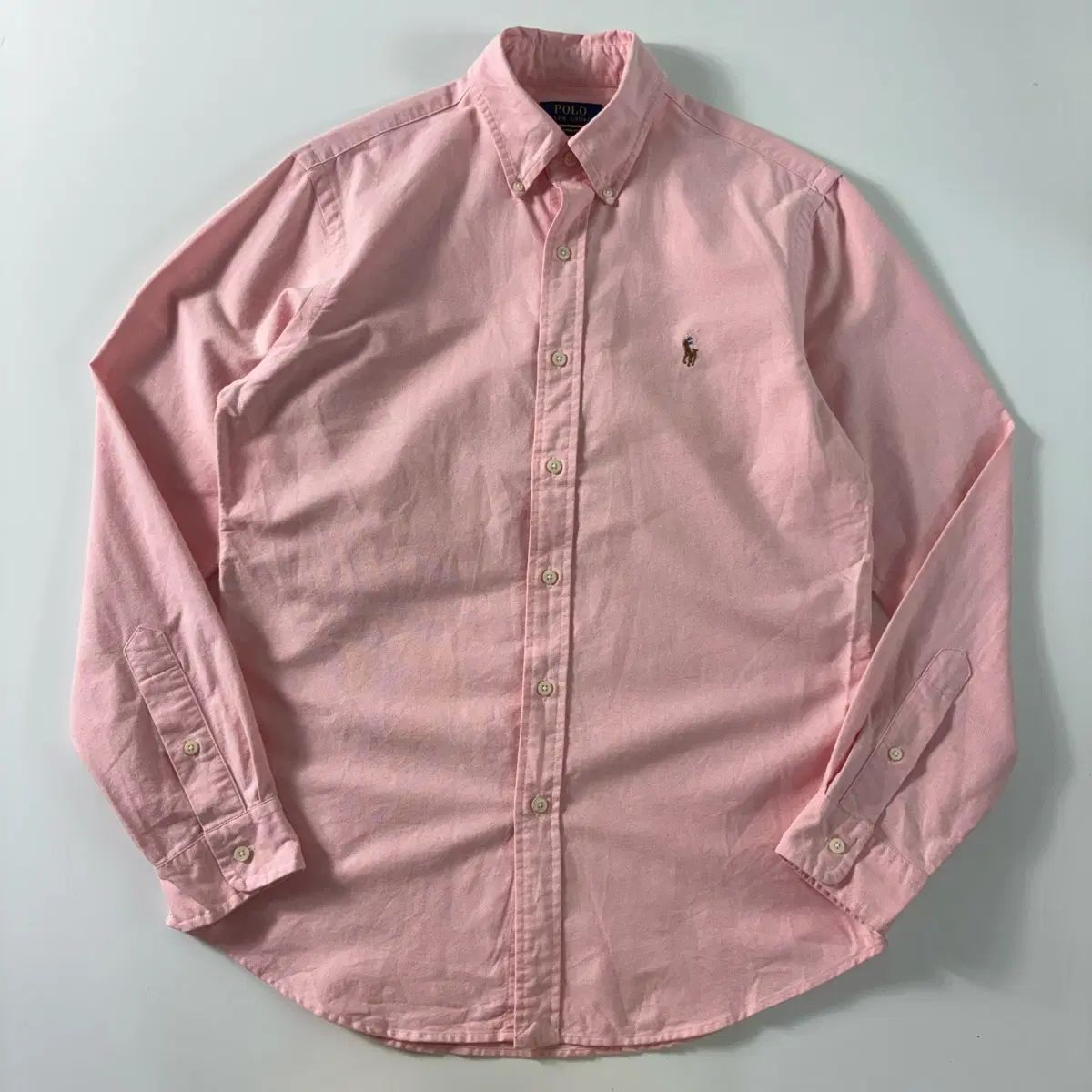 POLO ポロ ラルフローレン 新モデル刺繍 コットン ピンク シャツ 8,294円