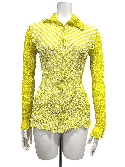 【中古】me ISSEY MIYAKE ミー イッセイミヤケ トップス カーディガン イエロー レディース＿S25＿セルモアから出品＿s-0301-r25