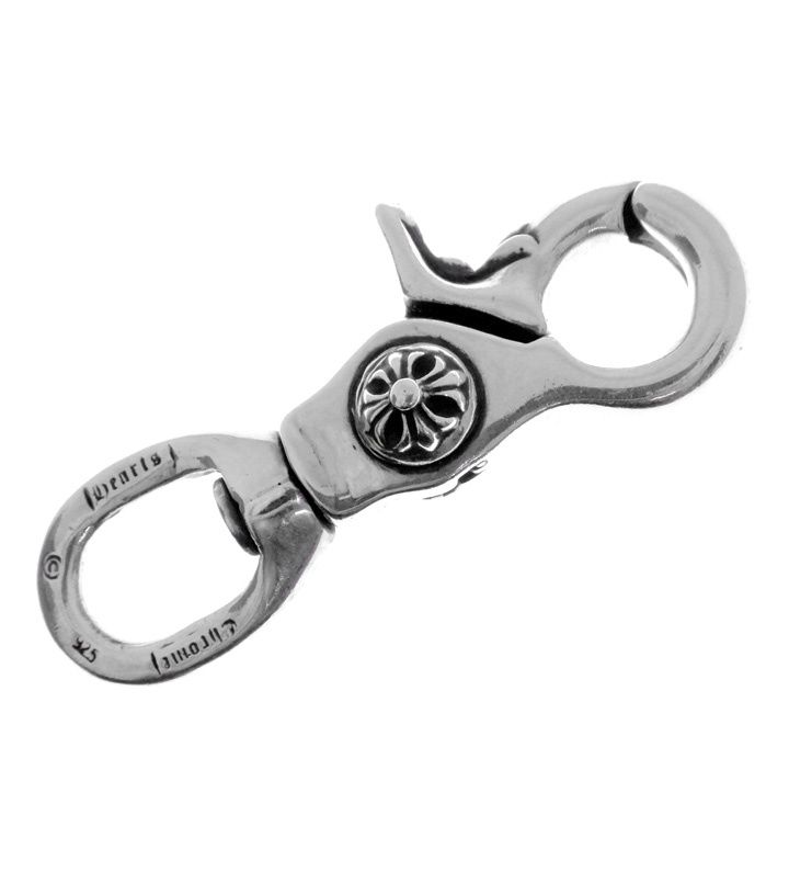 クロムハーツ CHROME HEARTS 【 CLIP SWIVEL 】 クリップ スイベル シルバー キーホルダー s6374