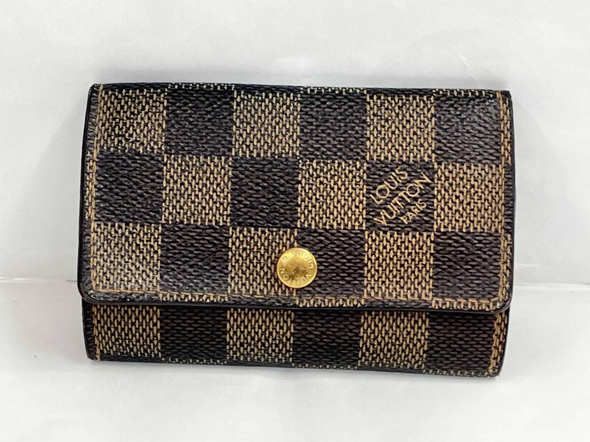 LOUIS VUITTON ルイヴィトン ダミエ ミュルティクレ6 CT0016 N62630 変色、スレ、汚れ、型崩れ有り ブランドキーケース