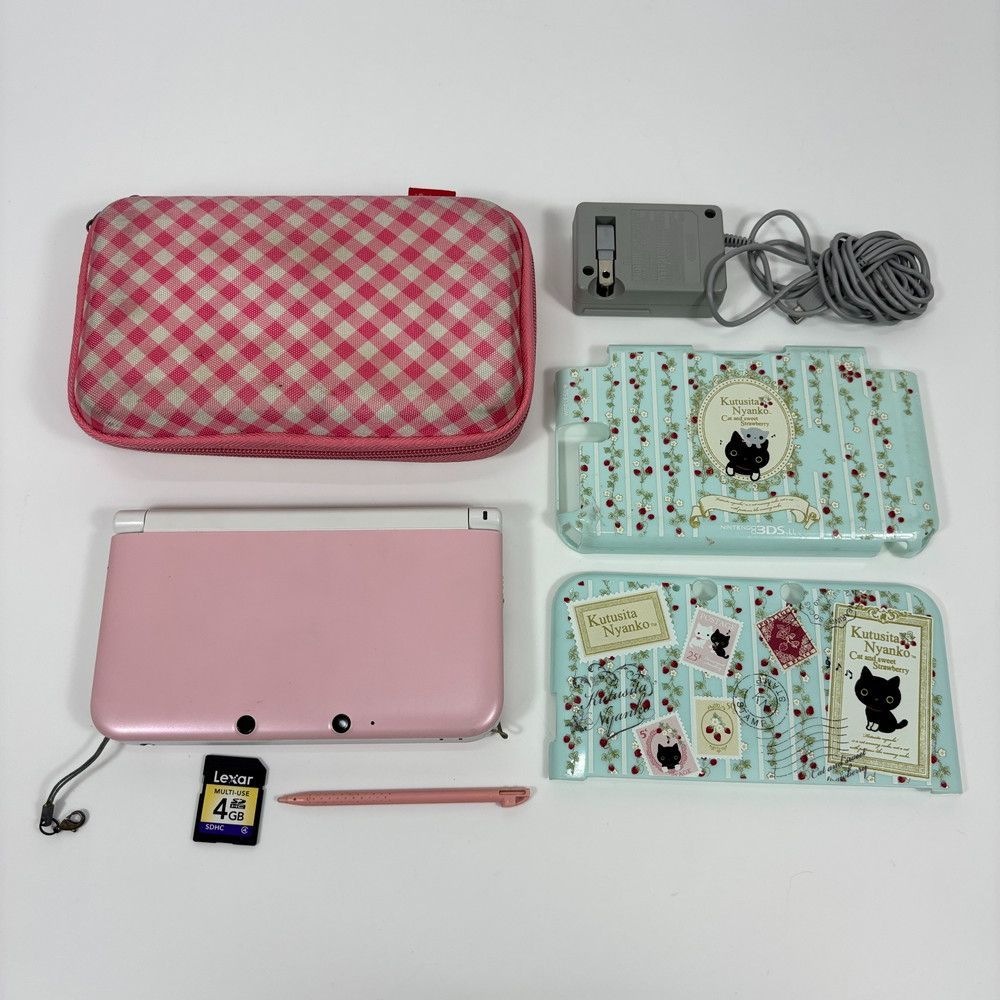 1315◇ゲーム機 3DSLL 本体 SPR-001 ピンク×ホワイト ニンテンドー 動作確認済み
