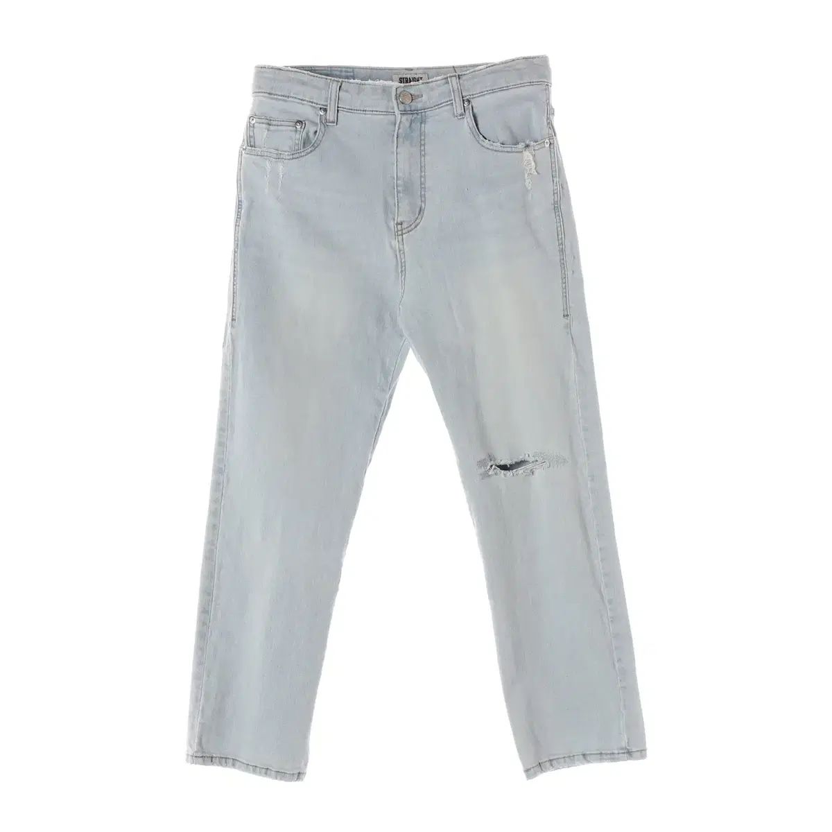 SYSTEM homme 21SS ストレート ダメージ デニムパンツ ライトブルー