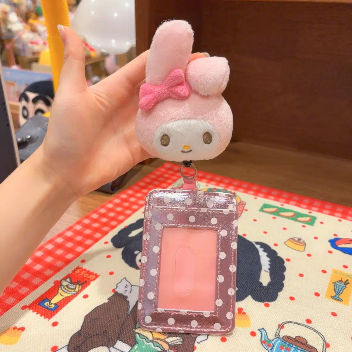 クラシック サンリオ マイメロディ ぬいぐるみ リールパス カードウォレット キーホルダー
