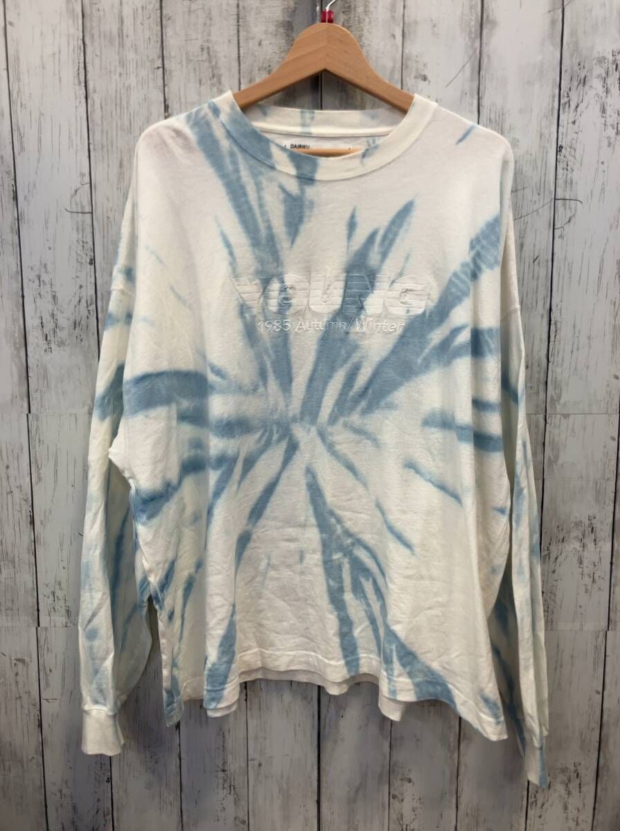 DAIRIKU ダイリク 長袖Tシャツ YOUNG 21AW C-6 タイダイ 日本製 Brat Pack ホワイト 1985 Autumm Winter