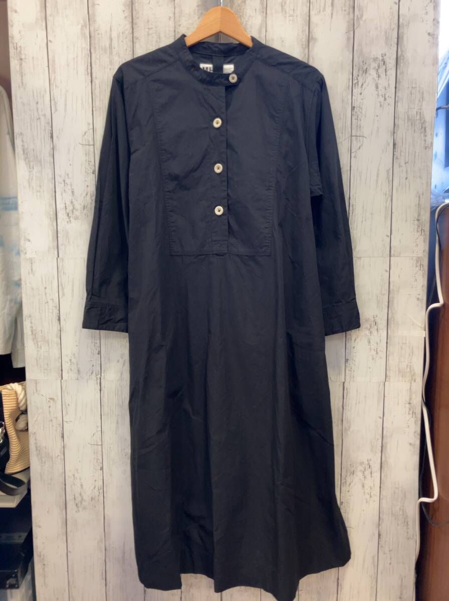 MHL. エムエイチエル 長袖ワンピース 595-3158502 ブラック MARGARET HOWELL 日本製 汚れ有 7,049円