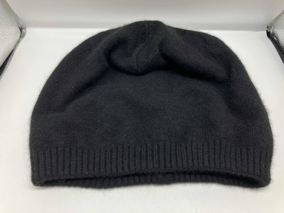 L.G.B. Legrand Blue Knit Hat Knit Cap 100% Cashmere Black Made in Japan
