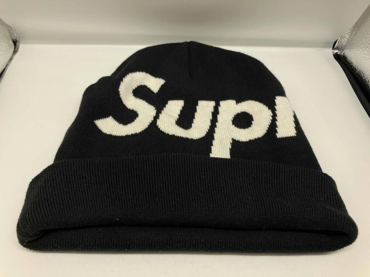 Supreme Big Logo Beanie ニット帽 ニットキャップ 混 ブラック 19AW