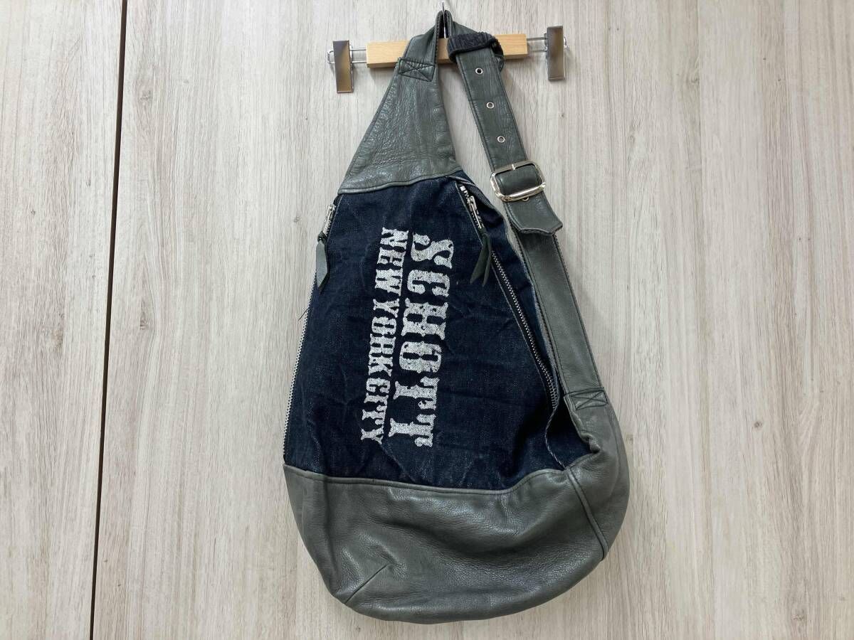 公式のSchott NEW YORK CITY ショルダーバッグ レザーデニムショルダー
