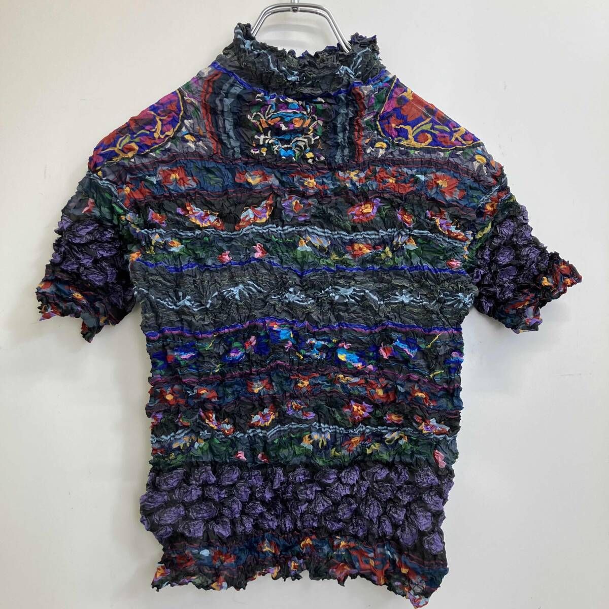 ISSEY MIYAKE FETE ポップコーンプリーツカットソー IF52FJ285 Size 2 イッセイミヤケ
