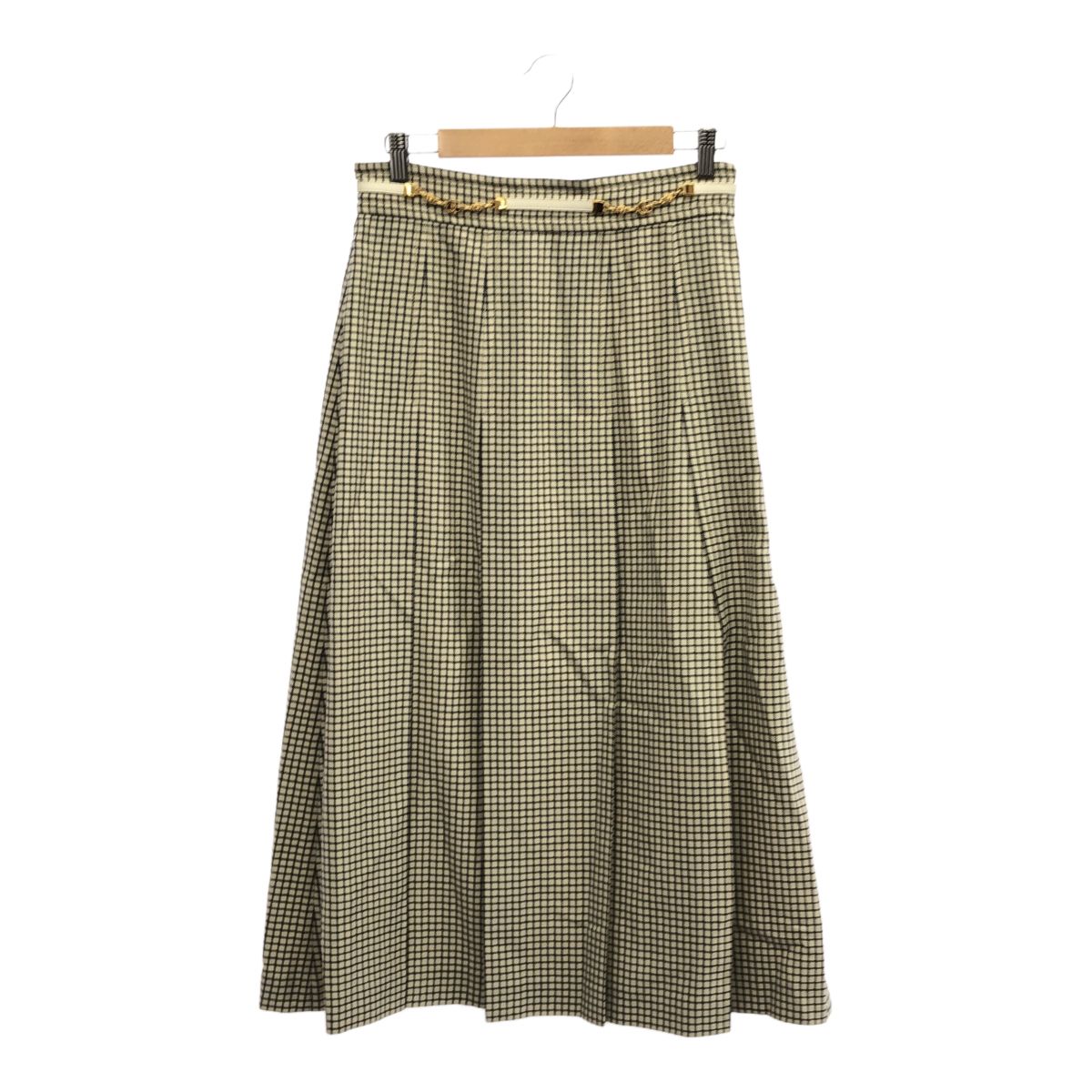 GUCCI グッチ スカート 652132 サイズ42 チェック柄 プリーツ レディース J516