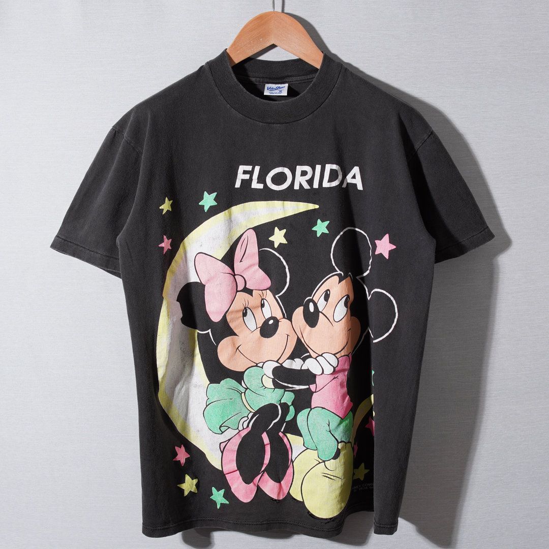 80s USA製 ディズニー Disney Tシャツ M ブラック ヴィンテージ