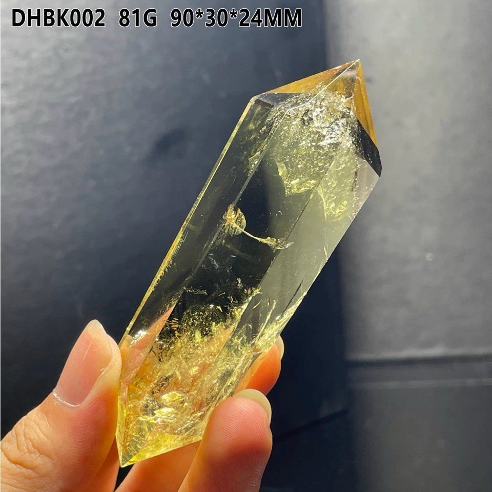 AAAAAAAAAA級天然レインボーシトリン水晶六角柱B0709/YS/BK002/146C
