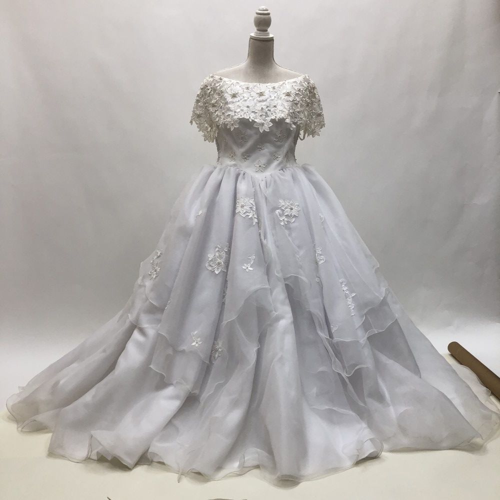 中古 ウェディングドレス プリンセス ホワイト 大きいサイズ 19-23号 W-340 7,092円