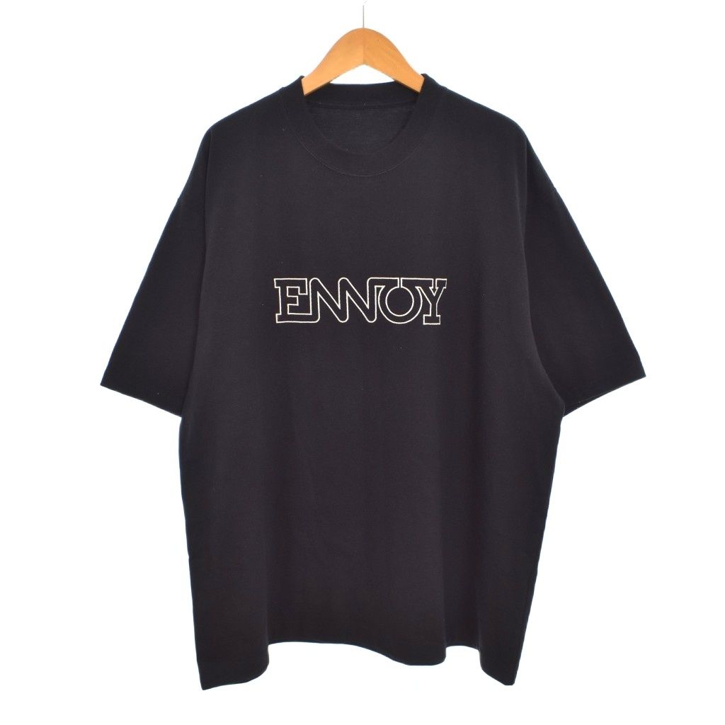 ザエンノイプロフェッショナル The ennoy Professional ENNOY Electric Logo EMB T-Shirt エレクトリック ロゴ Tシャツ 半袖 M 黒 ブラック SS24BRENCT01NTL