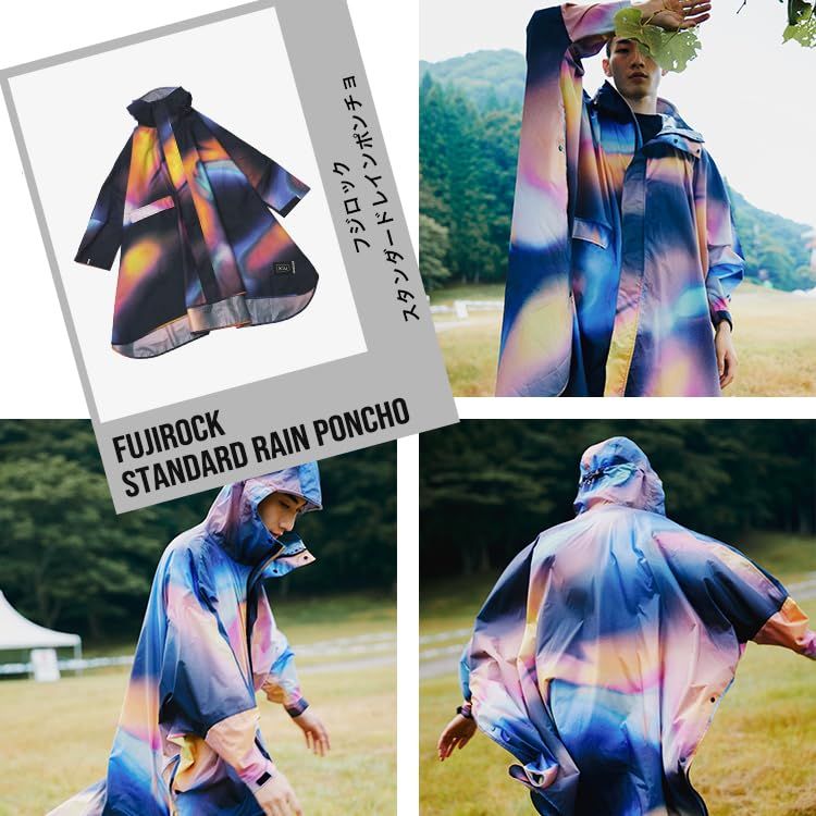 【FUJI ROCK FESTIVAL‘26 × KiU】スタンダードレインポンチョ STANDARD RAIN PONCHO KiU キウ フジロック 防水 耐水 レインコート スリーブポンチョ FUJIROCK フェス コラボ おしゃれ a6032e72