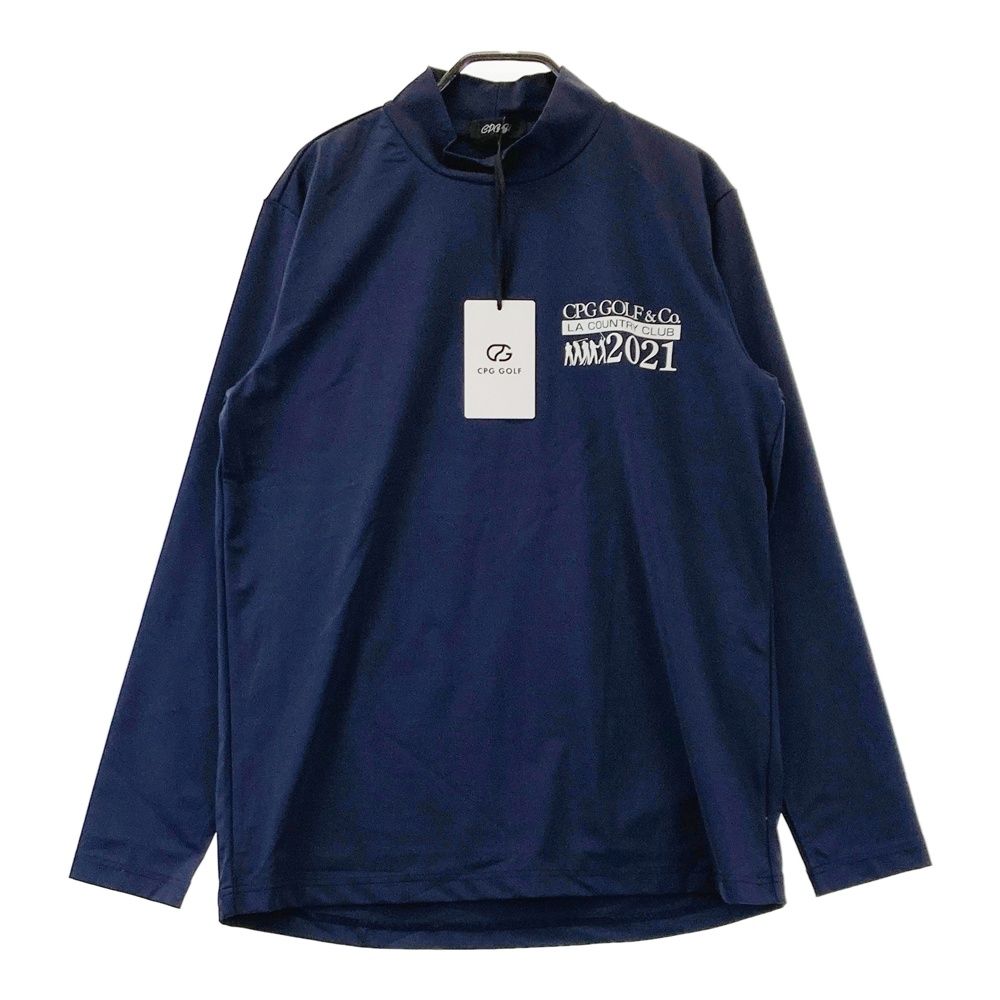 サイズ：4 CPG GOLF シーピージーゴルフ 2025年モデル モックネック 長袖Tシャツ LA COUNTRY CLUB ネイビー系 [240101727832] ゴルフウェア メンズ ストスト 12,038円