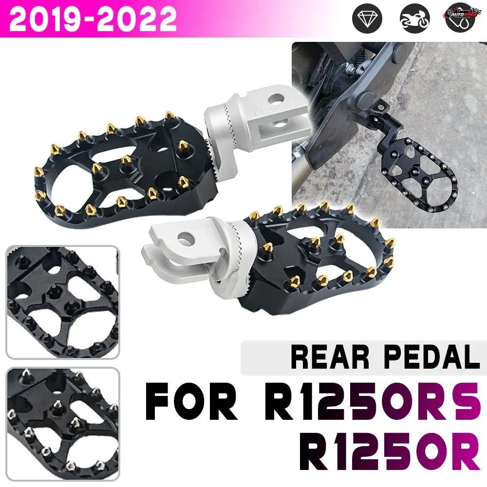 BMW R1250R R1250RS R1250 R R 1250RS 2019-2022用回転式フロントフットレスト調整可能延長ローダウンライダーフットペグ