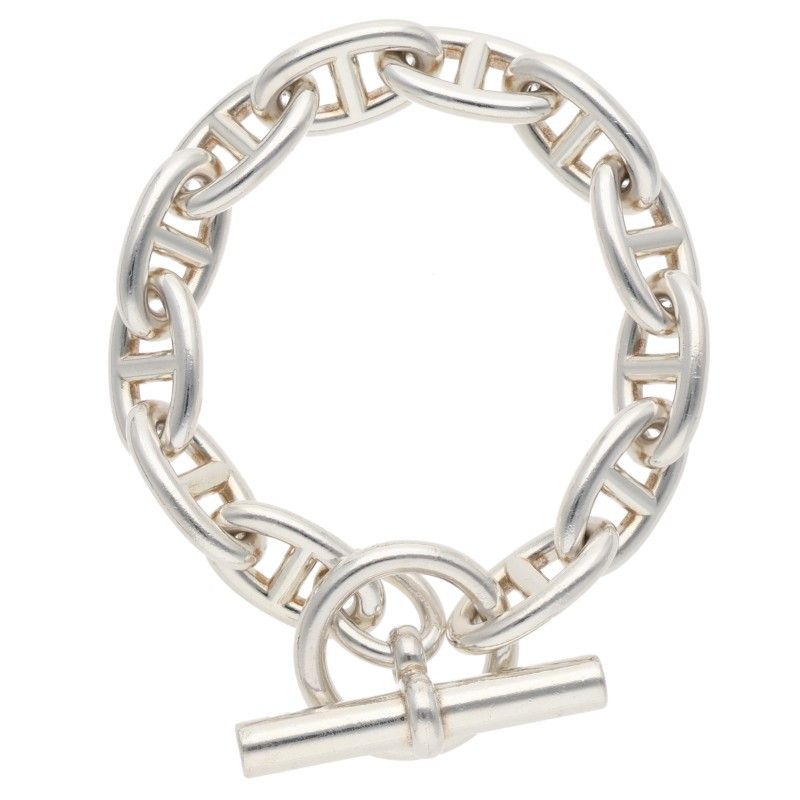 エルメス Chaine d'Ancre GM シェーヌダンクルGMシルバーブレスレット メンズ 12LINK