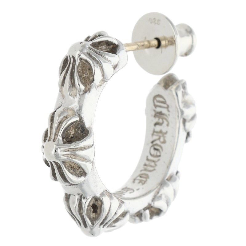 クロムハーツ HOOP CROSS SML/クロスバンドフープ シルバーピアス メンズ 93,044円