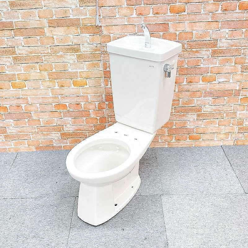 【中古品】【美品】 TOTO トイレ 洋式便器 (床下排水) 「CZ175」 排水芯470mm とタンク「SZ175B」のセット #SC1(パステルアイボリー) 61H