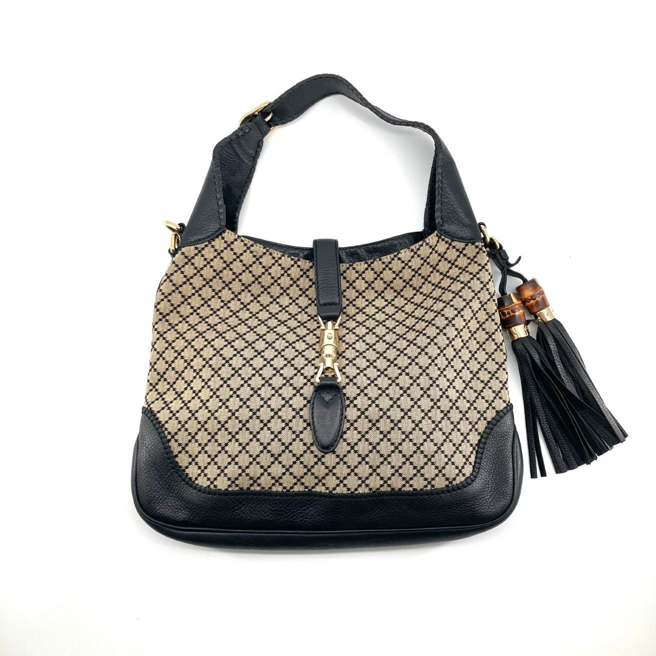 GUCCI（グッチ） ディアマンテ ニュージャッキー 246907 ショルダーバッグ ベージュ×ブラウン