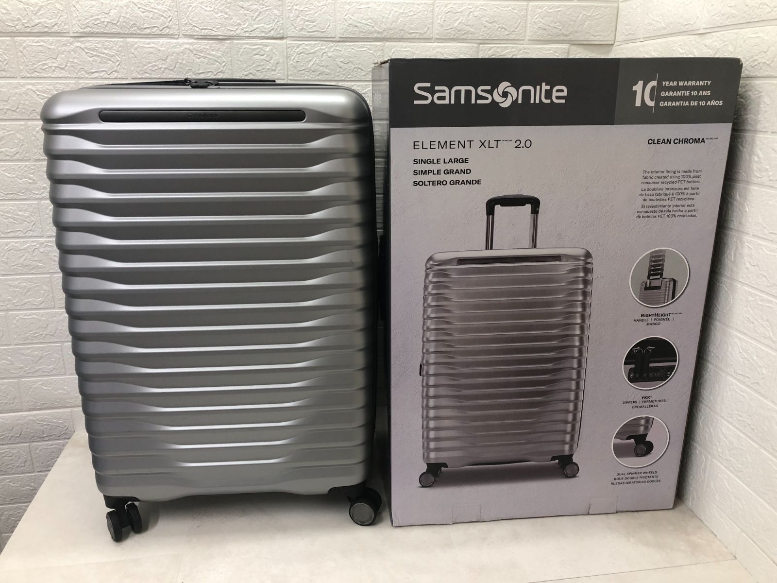 SAMSONITE サムソナイト エレメント スーツケース 27インチ シルバー