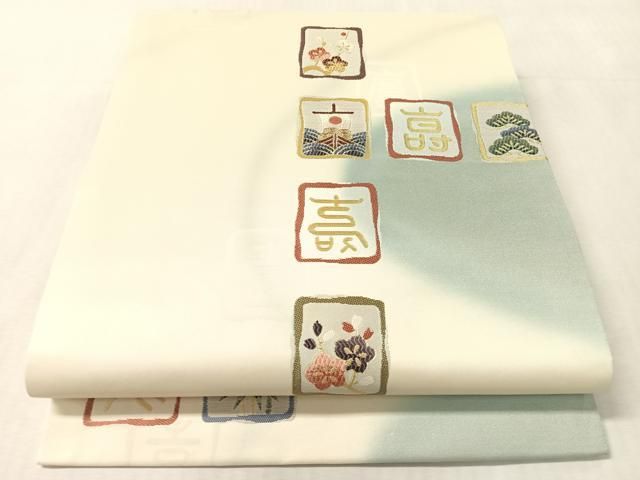 平和屋着物●九寸開き名古屋帯　唐織　宝舟吉祥　金糸　正絹　逸品　未使用　CABL0353vp 13,832円