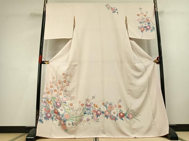 平和屋着物●訪問着　友禅　草花文　正絹　逸品　未使用　AABL3332fy 28,730円