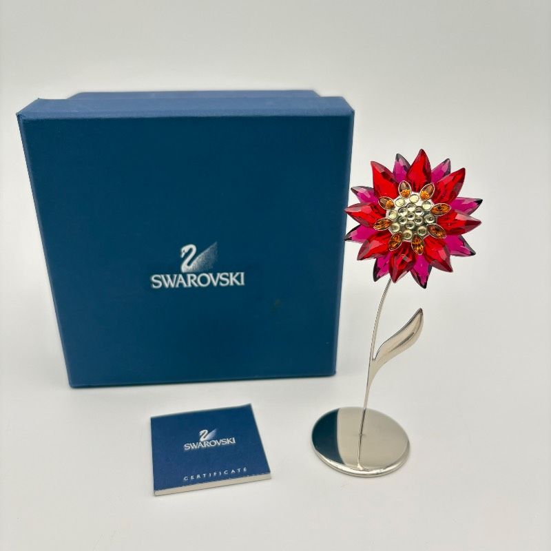 【廃盤品】SWAROVSKI ドモニ ライトサイアム ロッキングフラワー フォトクリップ 箱付 14,058円